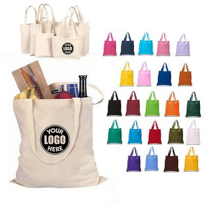Custom Cotton Canvas Shopping Grocery Tote Bag