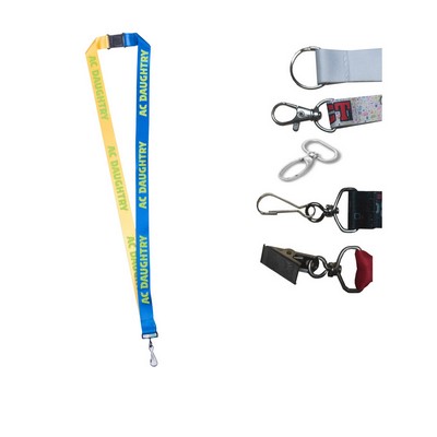3/4" Dye-Sublimated Lanyard w/ Safety Breakaway