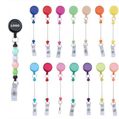 Retractable Beadable Name Card Holder