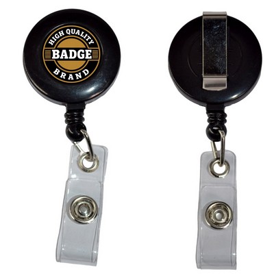 Circular Badge Reel w/ Belt Clip